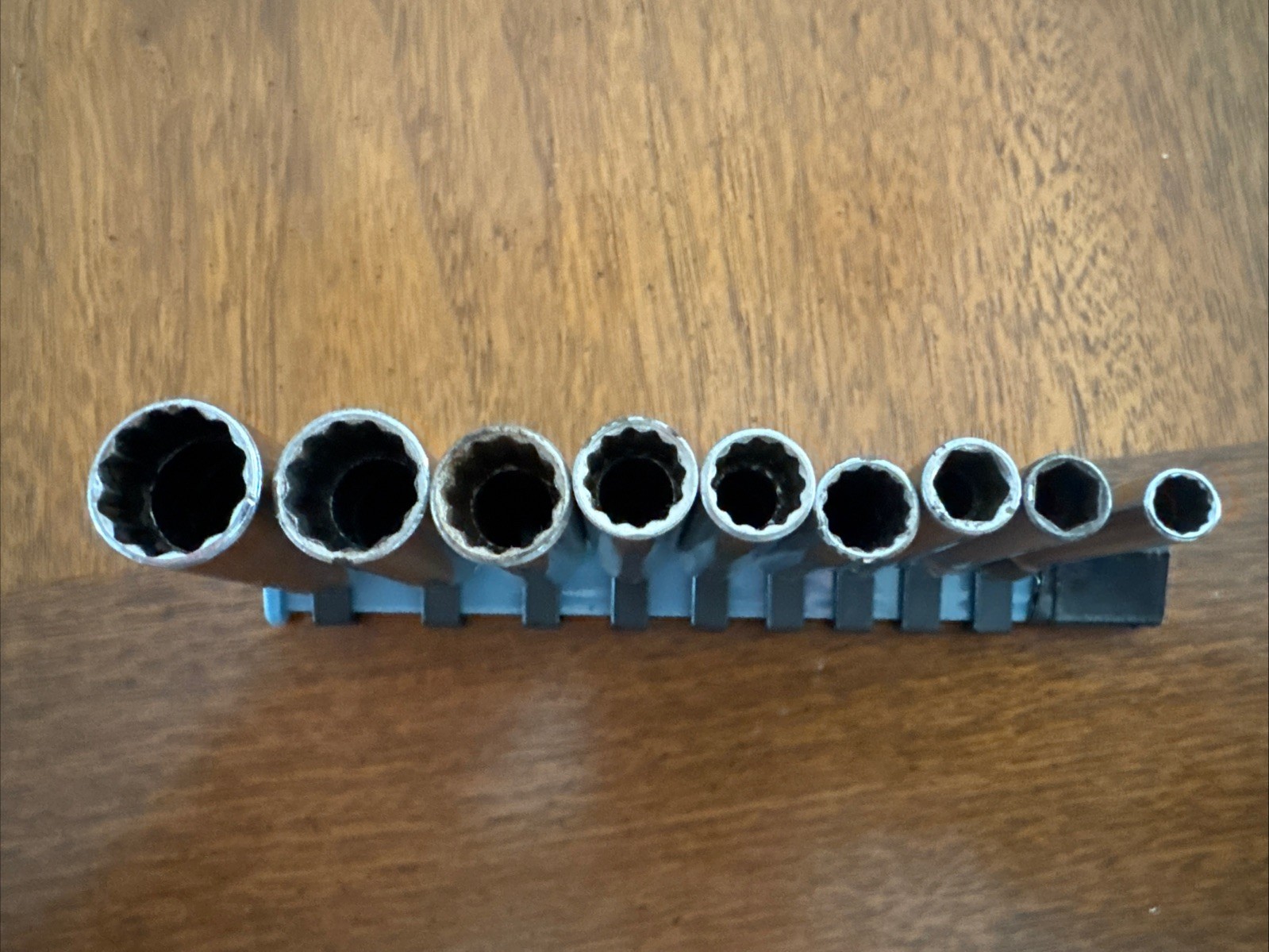 9pc. Snap-on Tools USA 1/4″ Drive SAE Deep 12pt POINT Chrome Socket Set READ!!