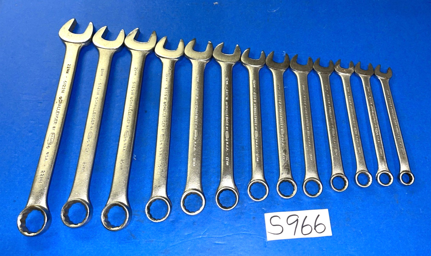 CHALLENGER BY PROTO TOOLS 13 PIECE METRIC COMBINATION WRENCH SET 12 POINT