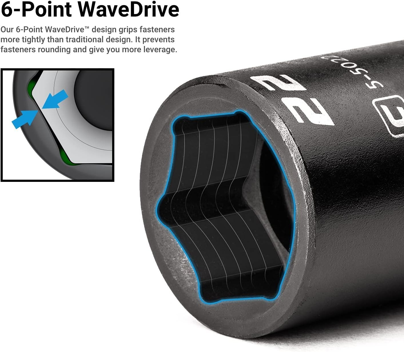 18 mm Stubby Impact Socket – Manganese Phosphate Coated for Durability