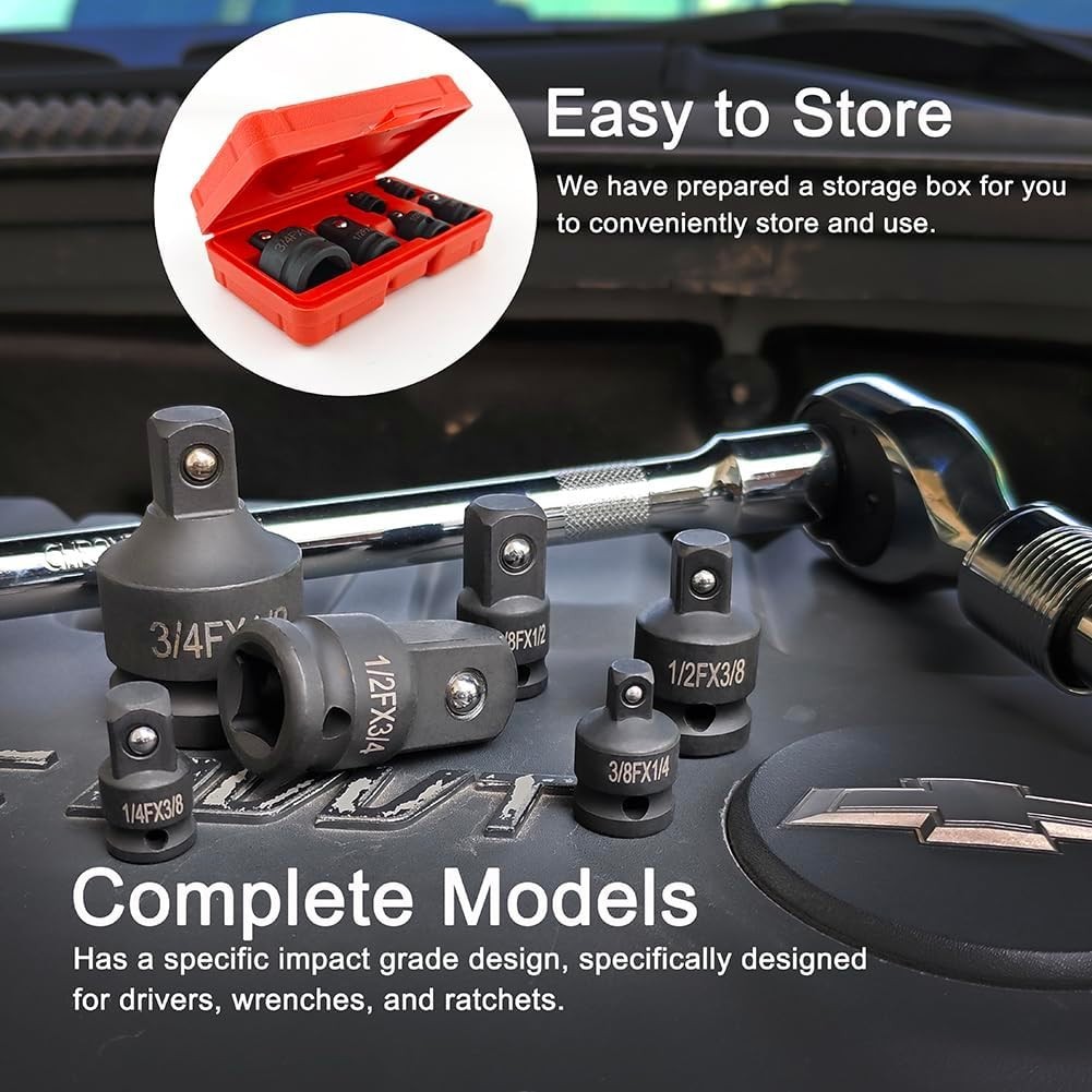 High-Quality 6-Piece Socket Reducer and Adapter Kit for Professional Use