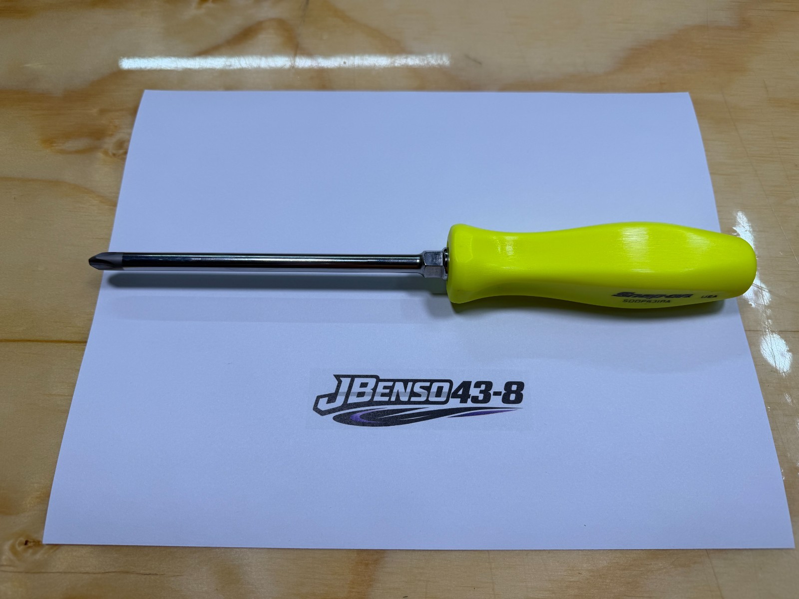 Snap-on Tools USA NEW HI-VIZ #3 Phillips Hard Handle Screwdriver SDDP63IRAHV