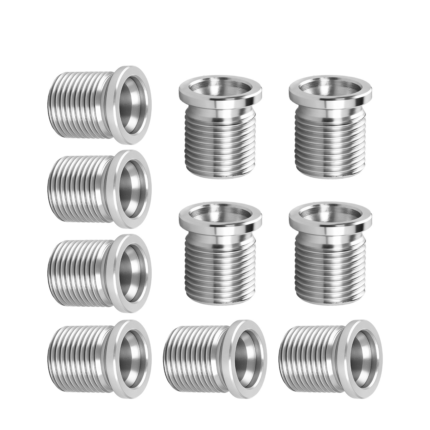 10x Stainless Steel Spark Plug Port Insert Installer Tools for 96-03 Ford 4. 6L