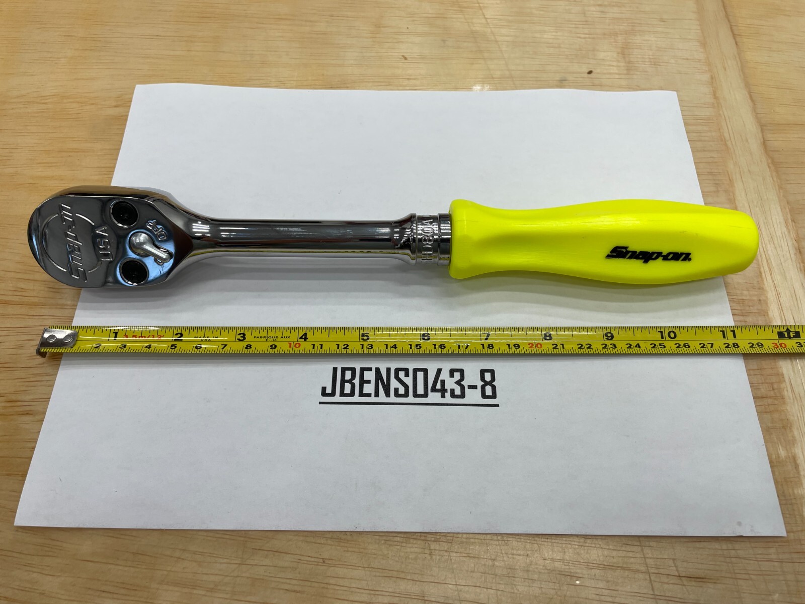 Snap-on Tools USA NEW HI-VIZ 1/2″ Drive Hard Grip Fixed Head Ratchet SHD80AHV