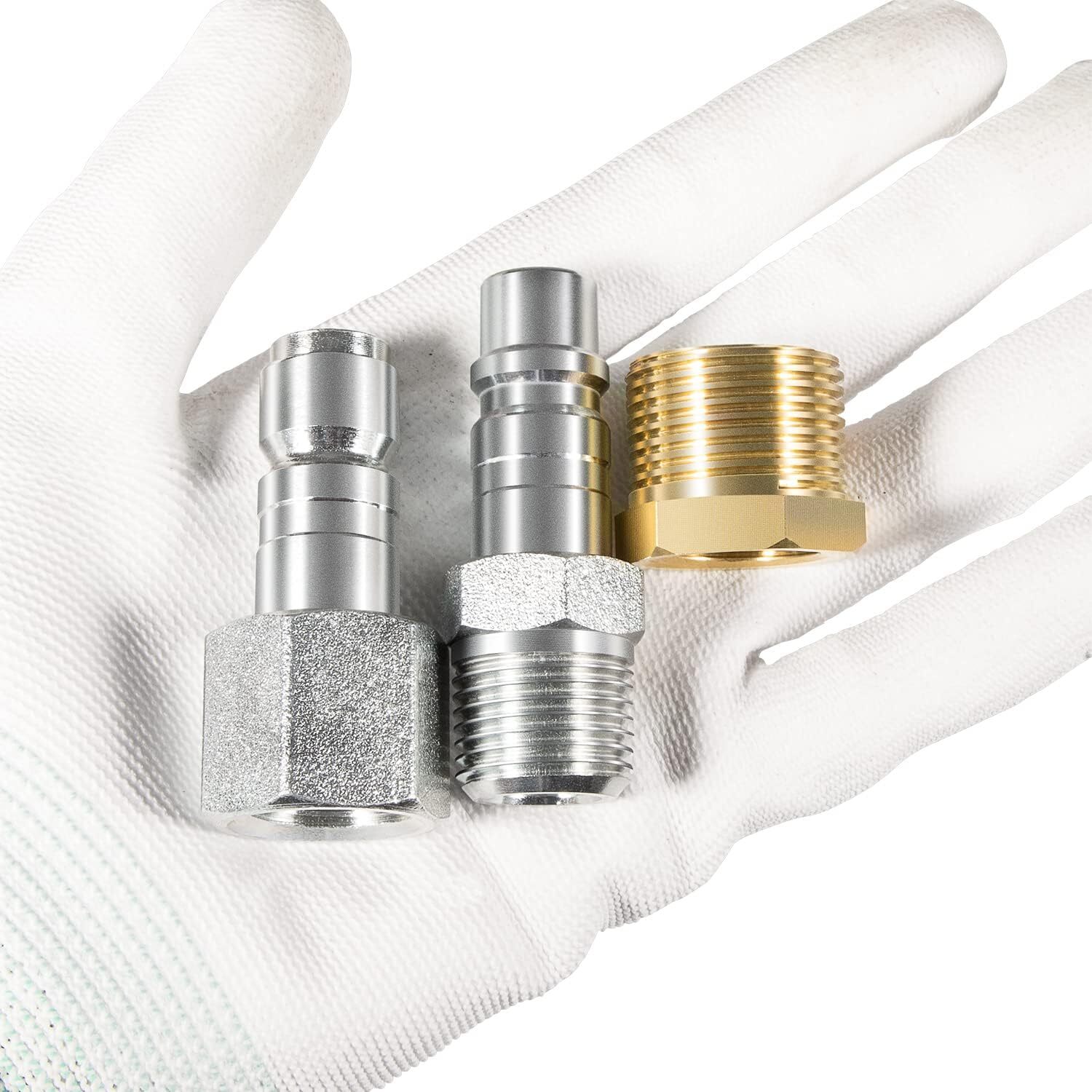 5 piece 1/2-Inch NPT G Style Coupler Plug and Air hose Reducer Bushing Kit S-224