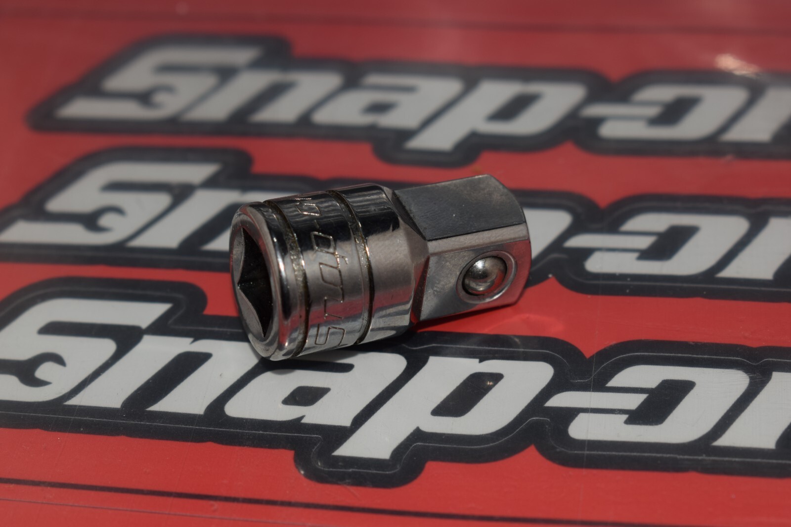 Snap-on Tools USA NEW 3/8″ – 1/2″ Drive Chrome Adapter Extension Socket A2A #71