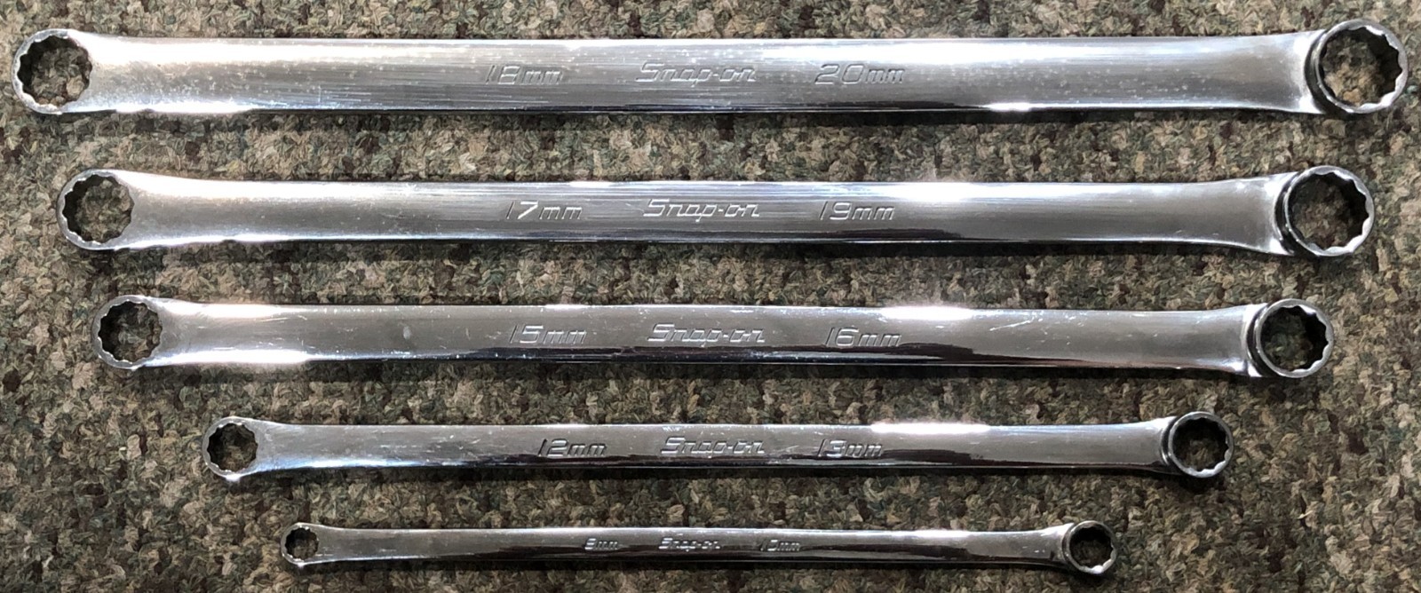 Snap-On XDHFM 5 Piece Metric Wrench Set – 8 10 12 13 15 16 17 18 19 20 FREE SHIP