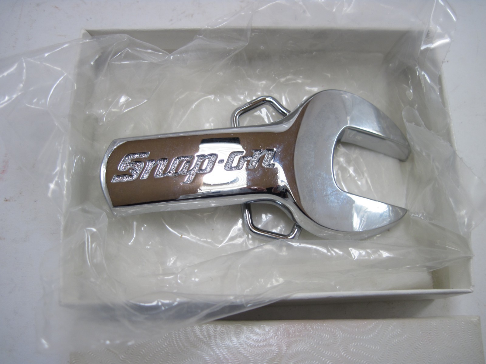 Vintage Snap On Chrome Wrench Belt Buckle NOS RARE