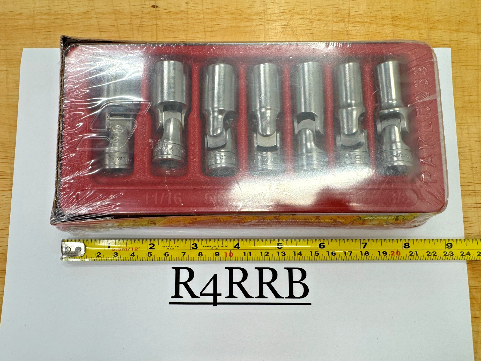 Snap-on Tools USA NEW 7 Piece 3/8″ Drive SAE DEEP 6pt SWIVEL Socket Set 207FSU