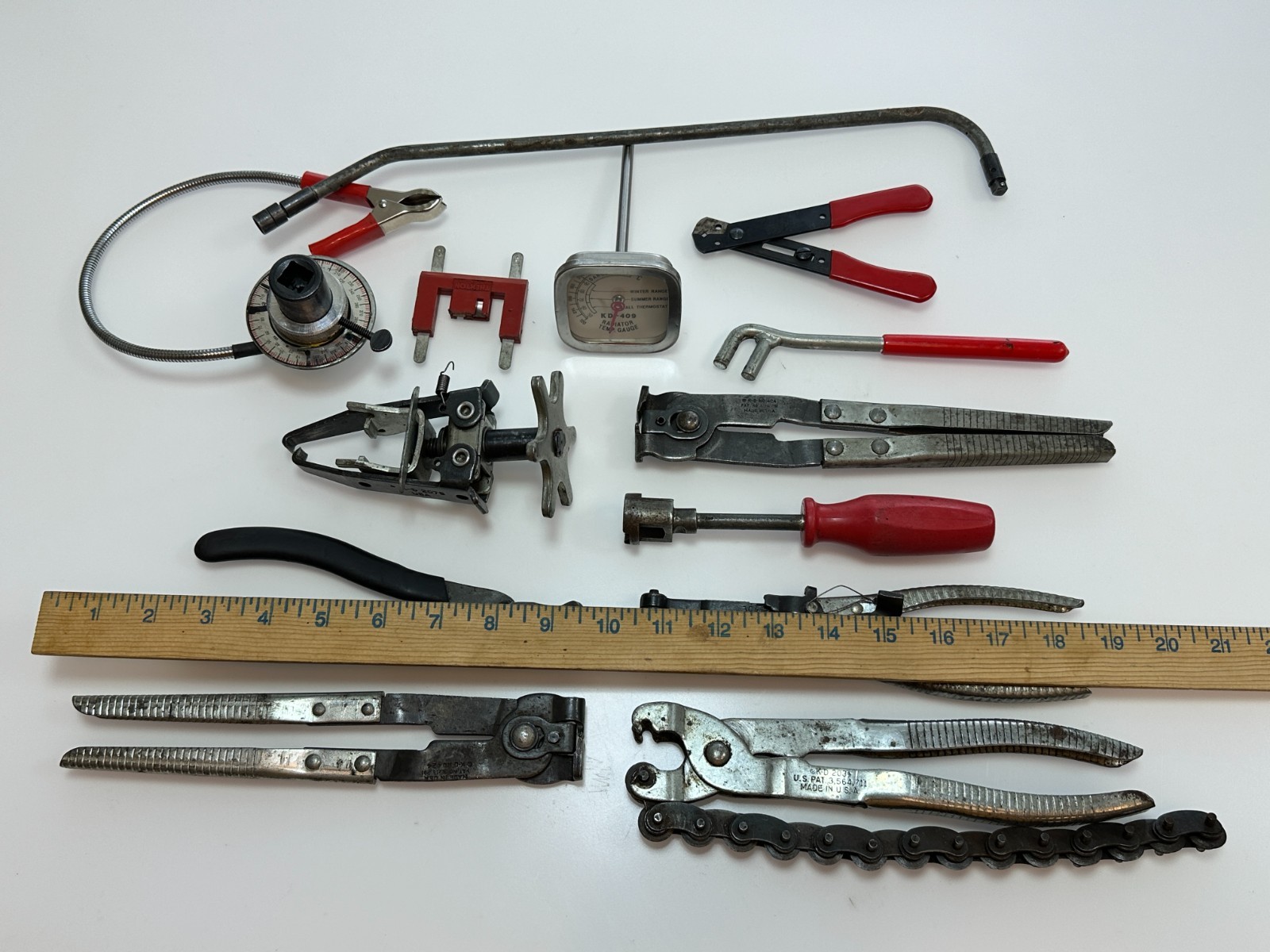 KD Tools USA +Xcelite/Mechanics 13pc Tool Pliers Set Lot, Chain Cutter, Hose, ++
