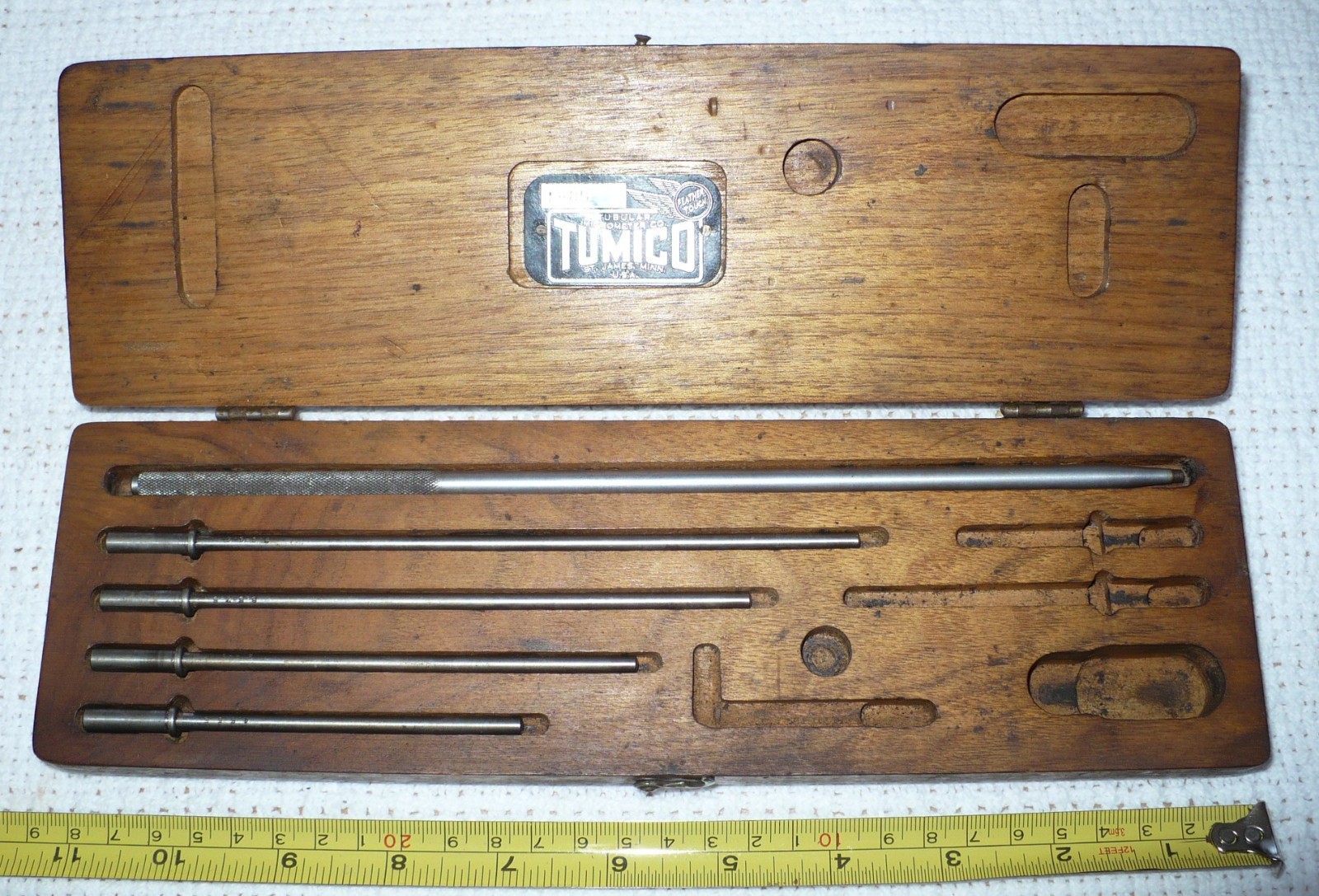 Vintage Tumico Inside Tubular Measuring Rods for 1-85 Micrometer Set 4.5 to 8.5