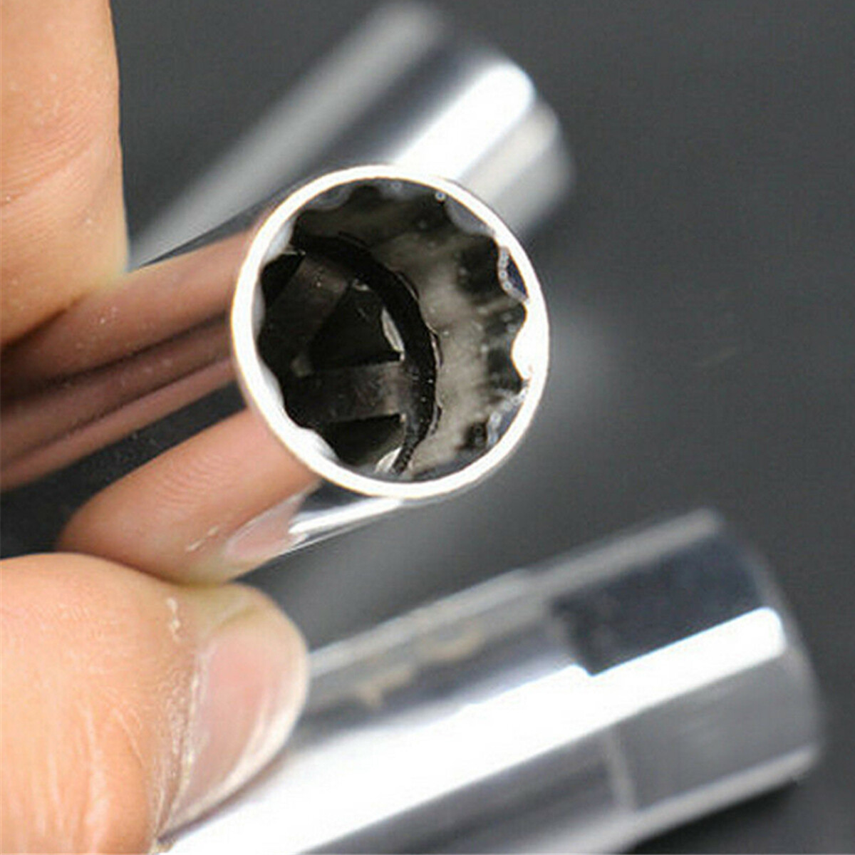 1PCS Spark Plug Socket Removal Tool Thin Wall 12 Points 14mm Magnetic 3/8″ Drive
