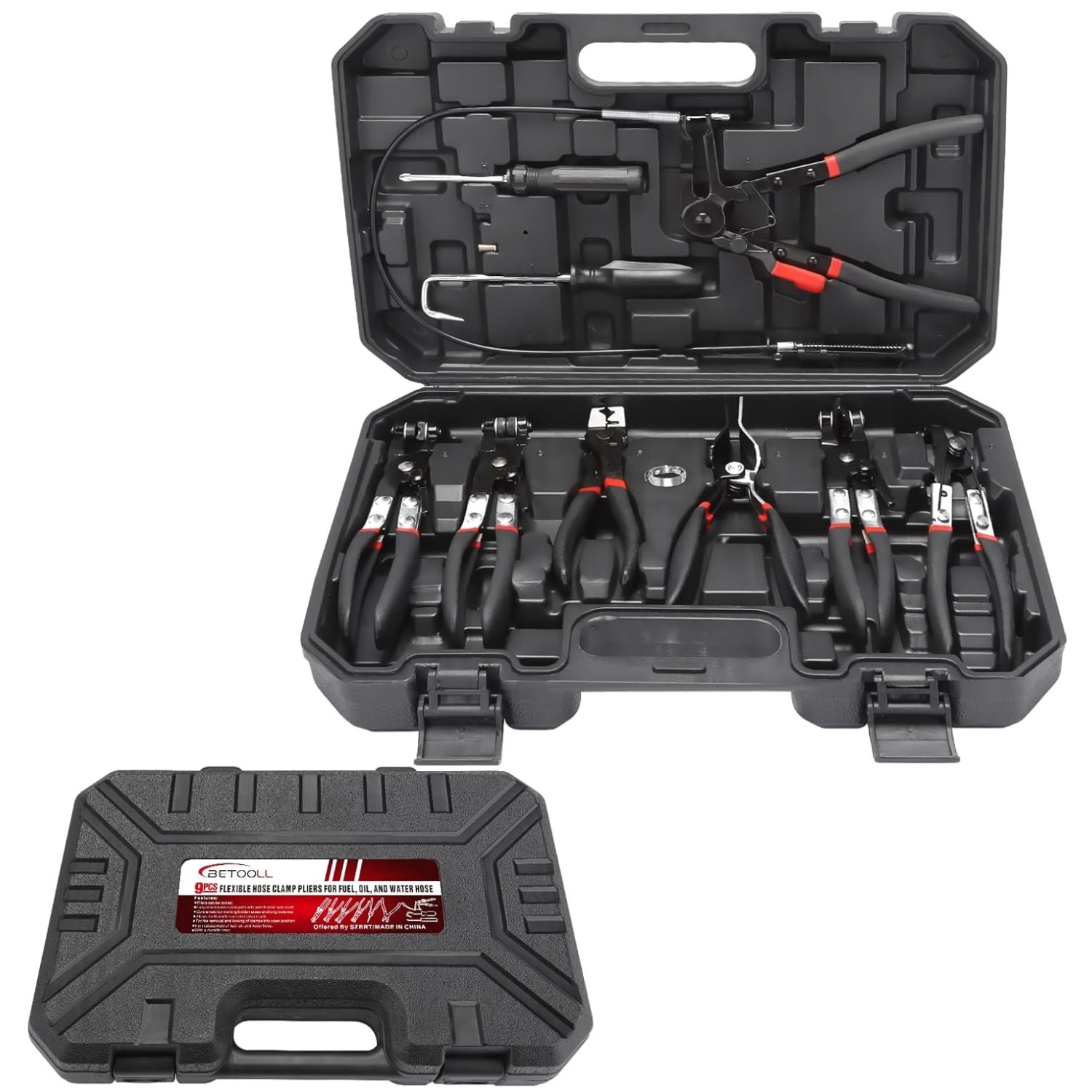 9pc Hose Clamp Pliers Set for Radiator/Water Hose Repair