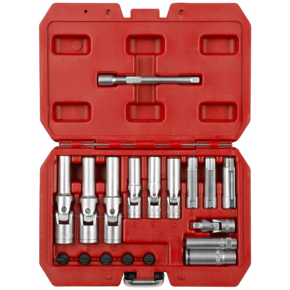 Sealey 18 Piece 1/4″ and 3/8″ Drive Glow Plug Socket Set