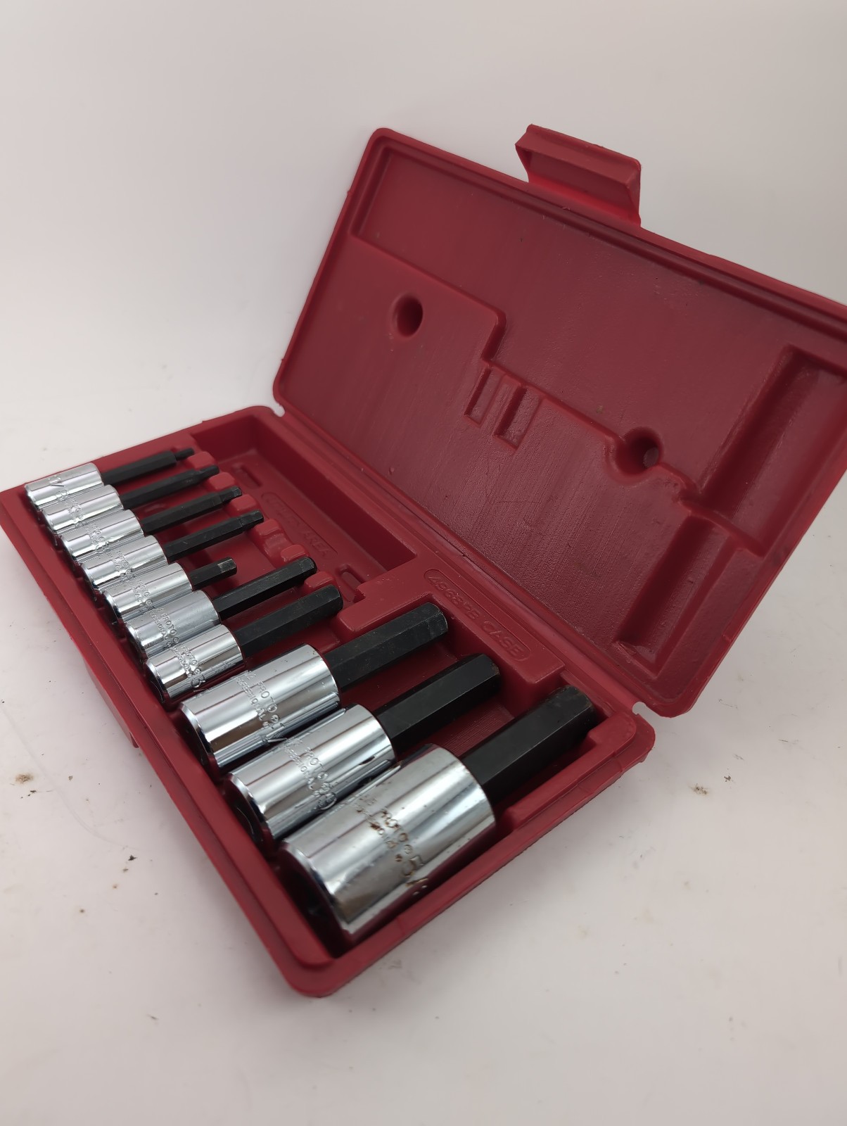 Proto 10pc 1/2″ & 3/8″ Drive SAE Hex Bit Socket Set w/Original Case Made in USA