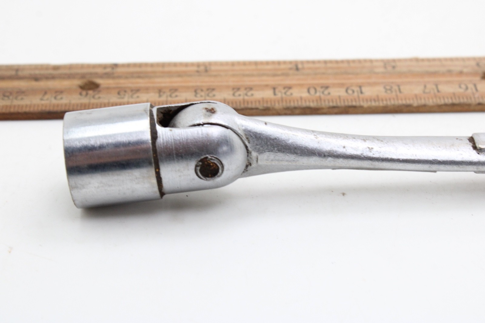 CRAFTSMAN =V= 5/8″ Flex Head Socket Open End SAE Chrome Wrench USA