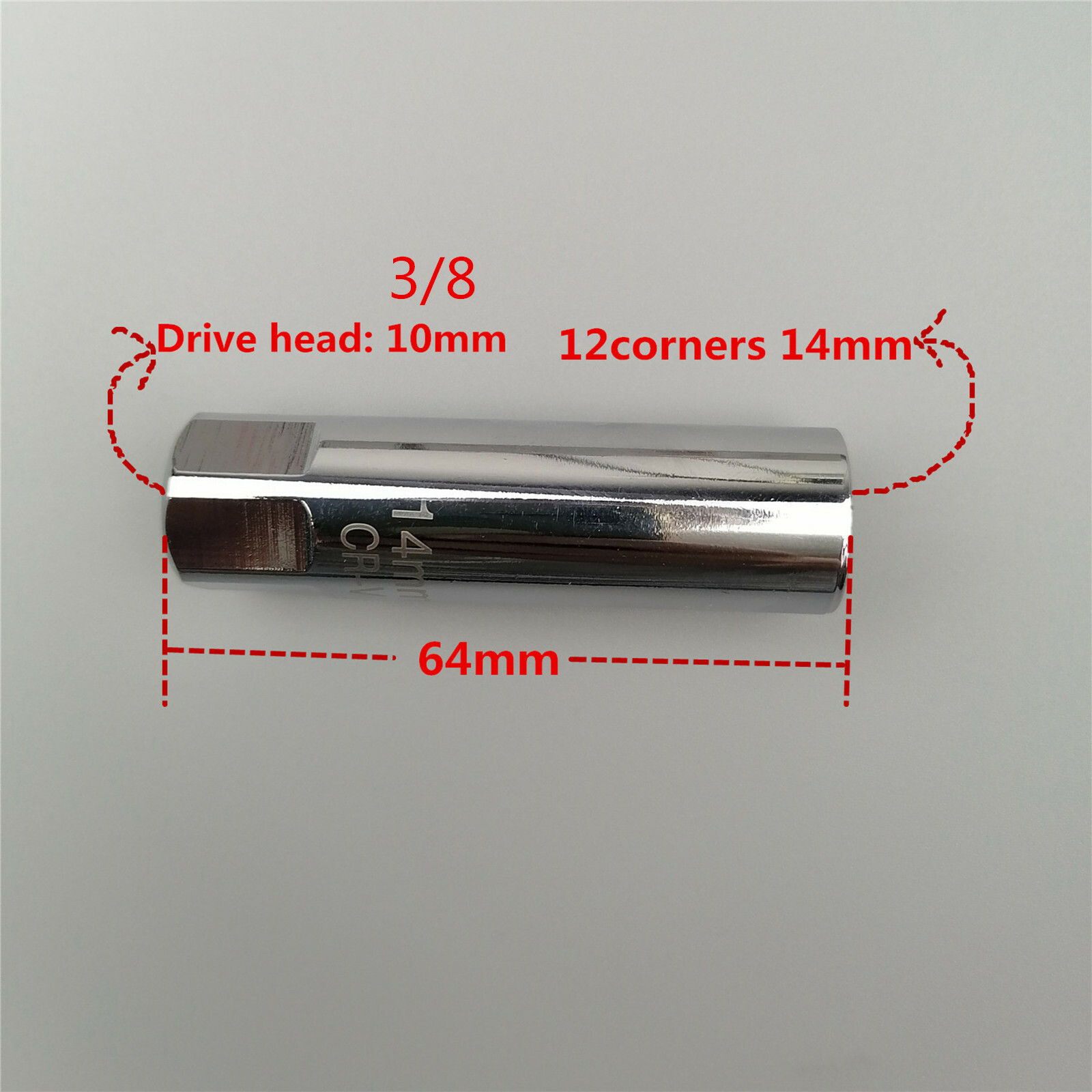 Spark plug socket wrench 12 angle 14mm 3/8 inch suitable for BMW mini Nissan etc