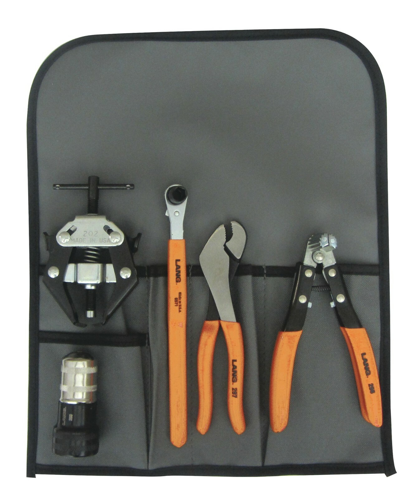 Lang Battery Service Kit 5pc Terminal Pliers Wrench Brush Spreader Puller 41701