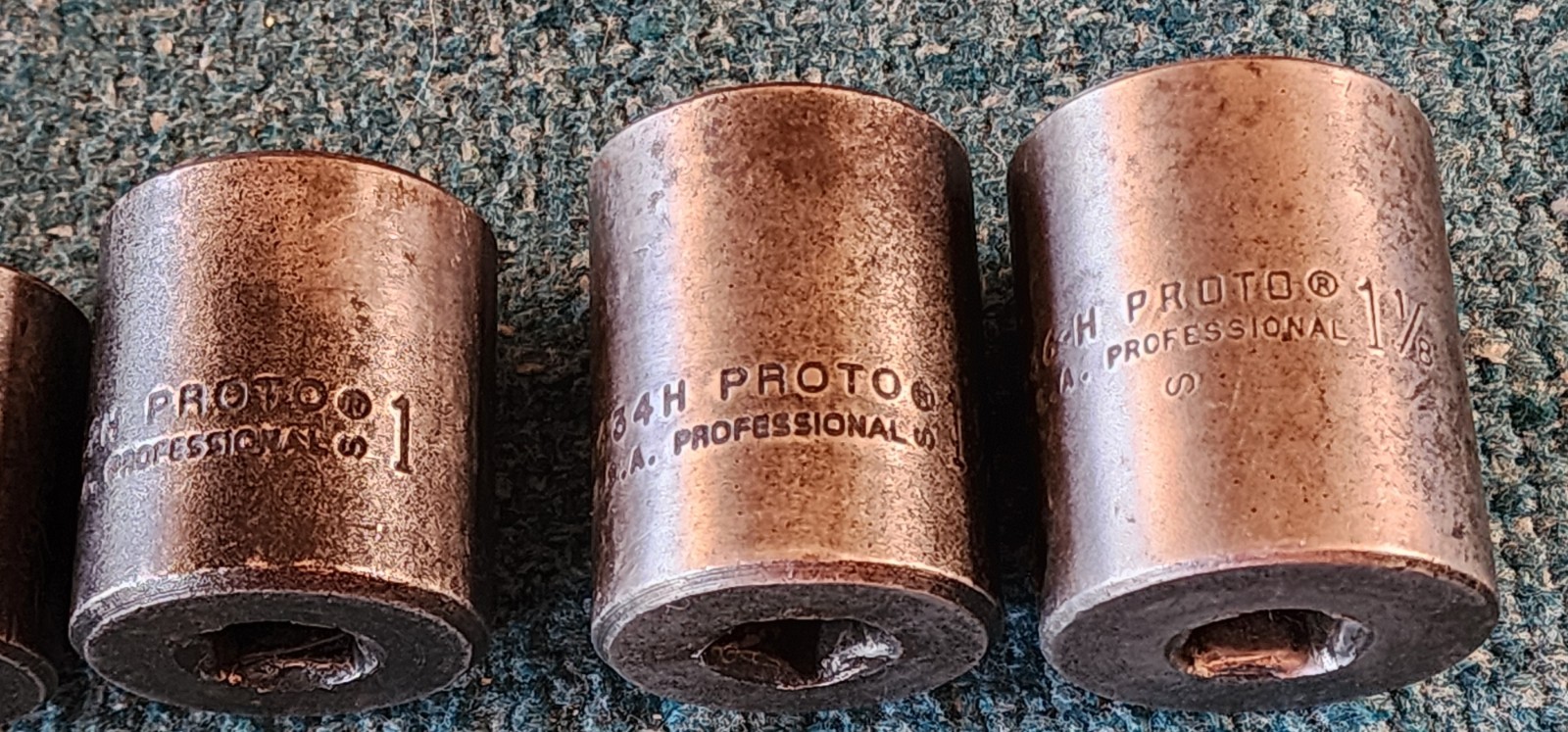 Proto Tools USA 9-Pc 1/2” Drive Impact Socket Set, SAE, 6-Pt w/Tray 1/2″- 1-1/8″
