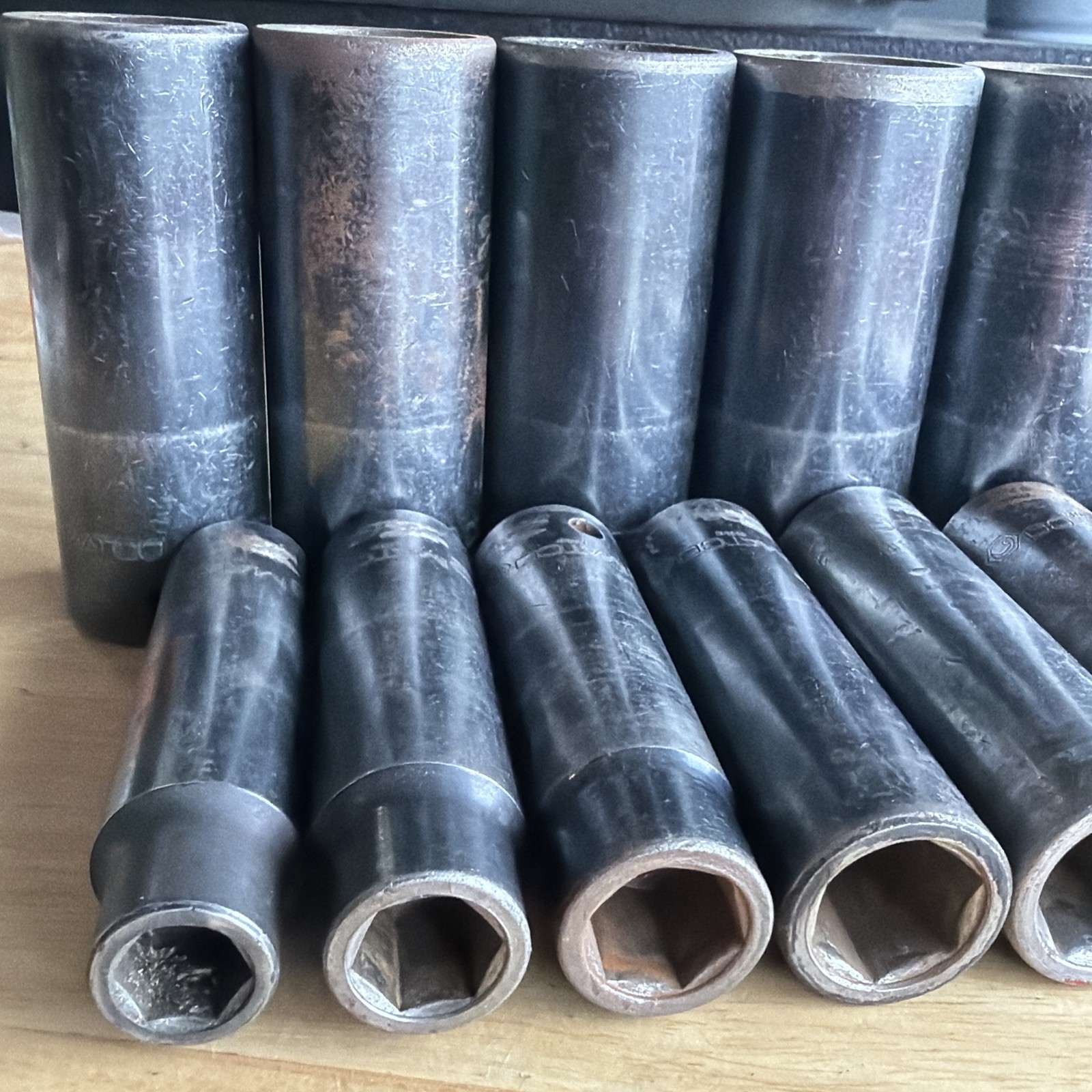 Matco Tools 13pc SAE Deep Socket Set 1/2″ Drive 6 Point 7/16″ to 1-1/4″ USA READ