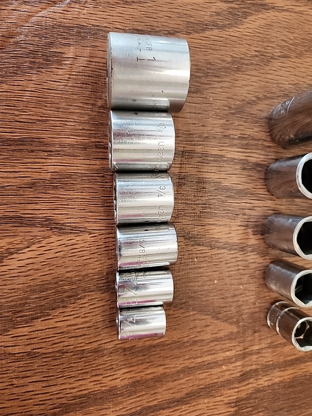 Mixed Lot Of 14 3/8″ Drive Sockets Made In USA SAE & Metric EUC