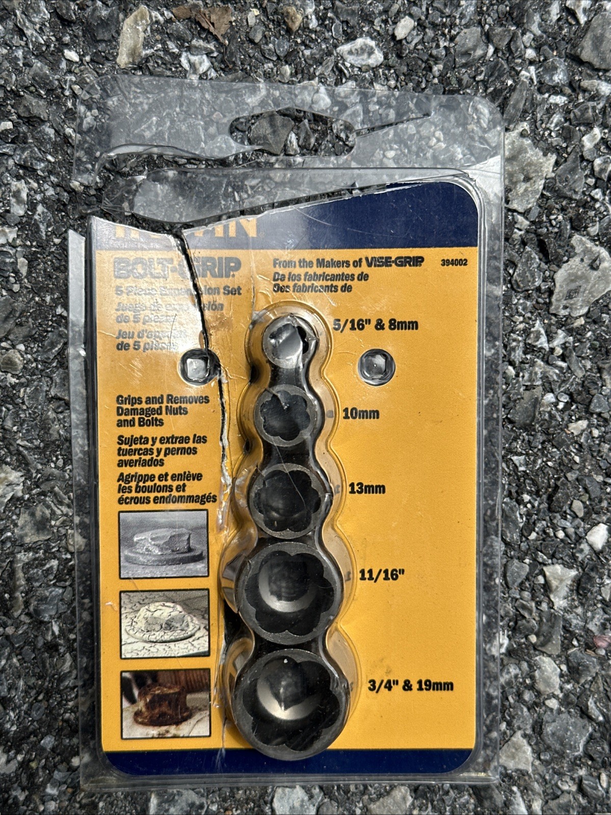 IRWIN BOLT-GRIP 5 Pc Expansion Set Bolt Extractor Kit 5/16–3/4” Metric SAE