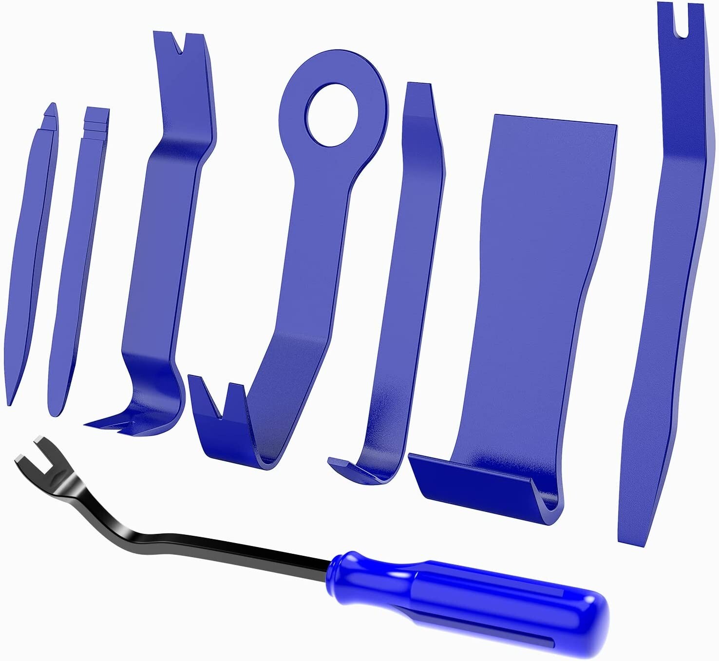 Nilight 8pcs Auto Trim Removal Tool Set Blue Fastener Remover Tool Kit