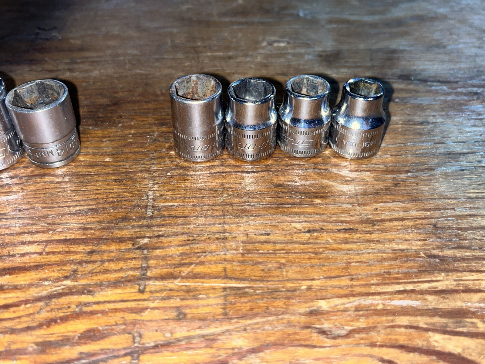 Snap On USA FSM 9 Piece 3/8″ Drive 6pt Metric Shallow Socket Set 9-12, 14-18mm