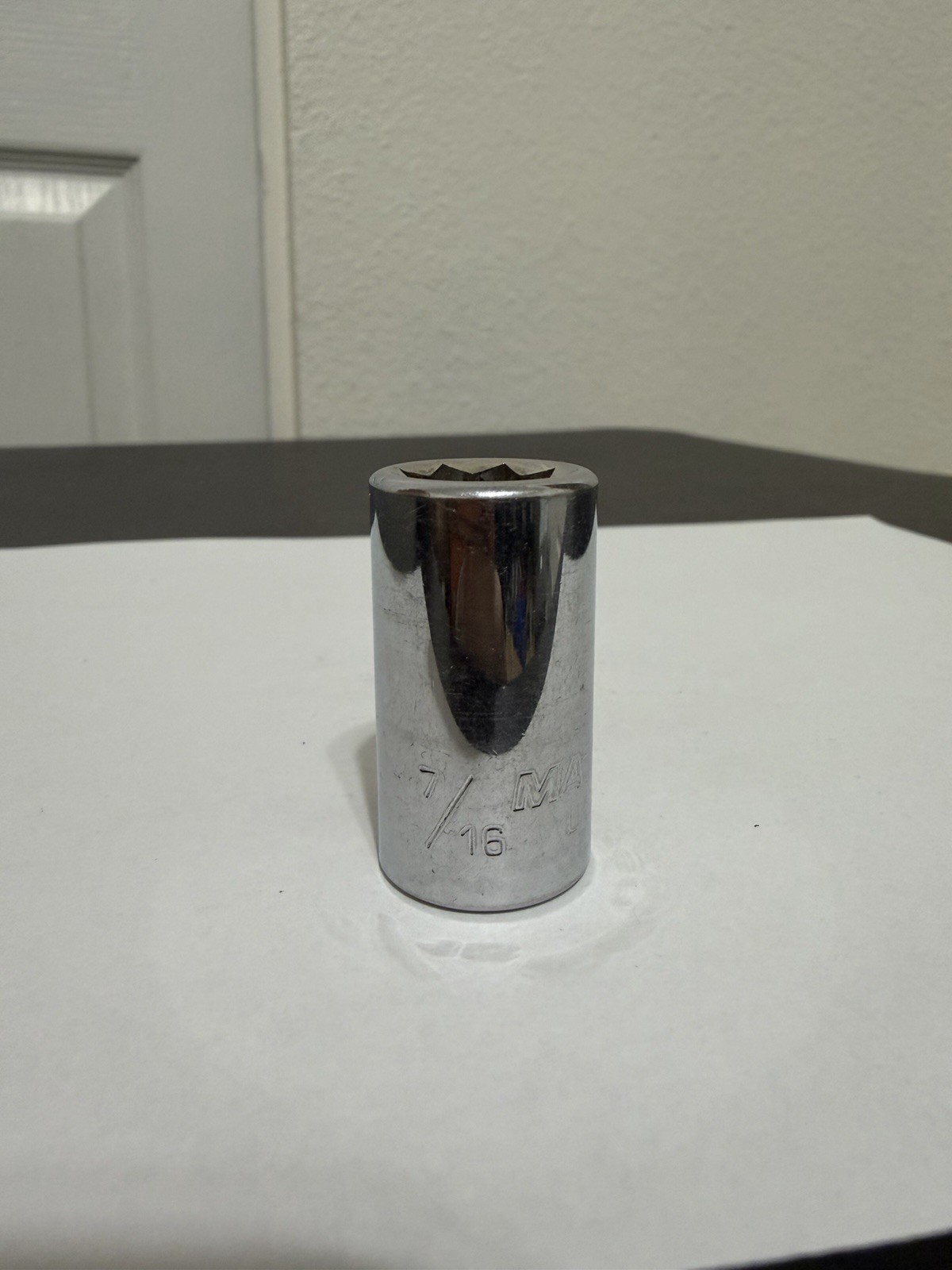 Matco 7/16″ Shallow Socket 3/8″ Drive 8 Point Double Square B148 USA Chrome