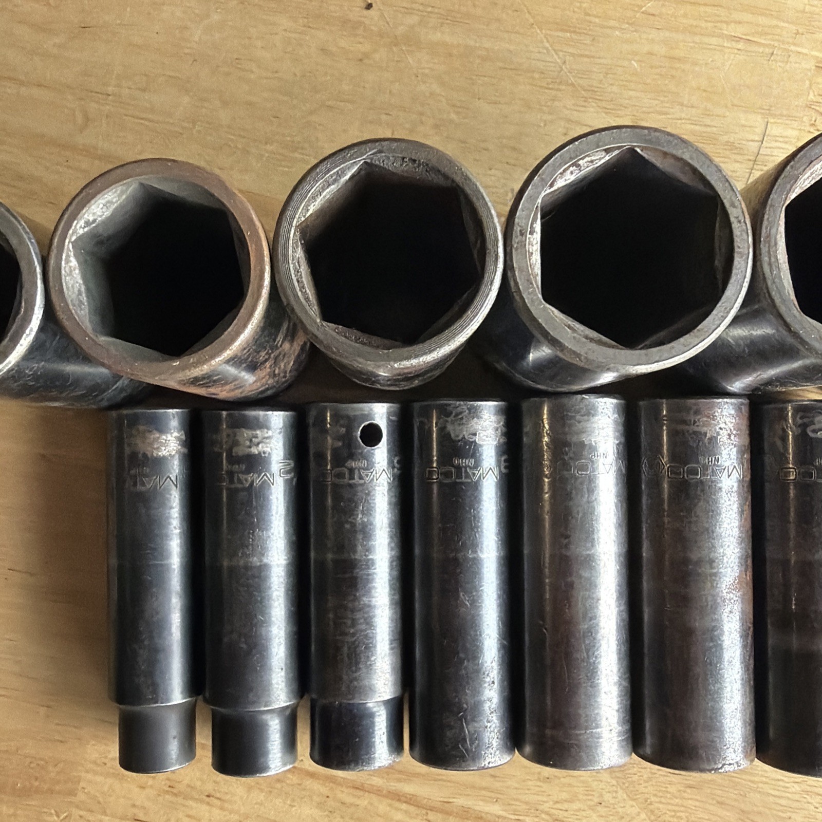 Matco Tools 13pc SAE Deep Socket Set 1/2″ Drive 6 Point 7/16″ to 1-1/4″ USA READ