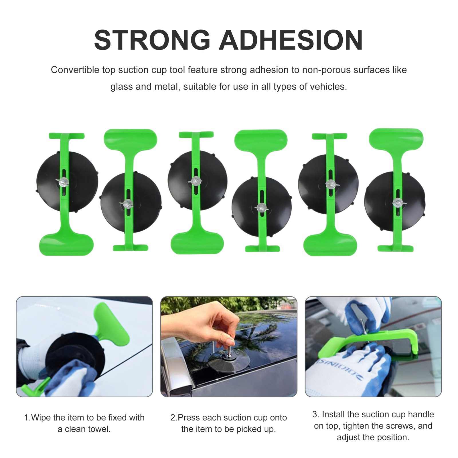 6pcs Suction Cup Clamp Set, Class Clamps Kit, Glass Windshield Top Repair Gluing