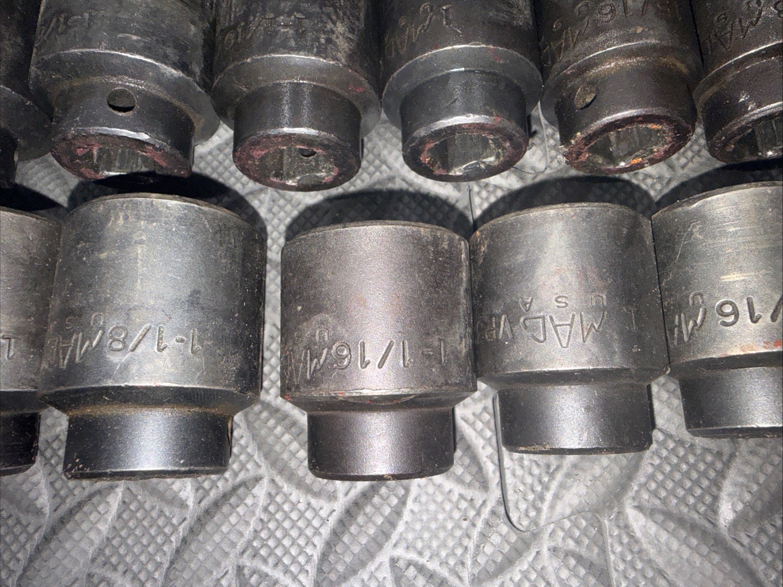 Mac Tools 28pc 1/2” SAE Impact Socket Sets Shallow And Deep 3/8 To 1 -1/4