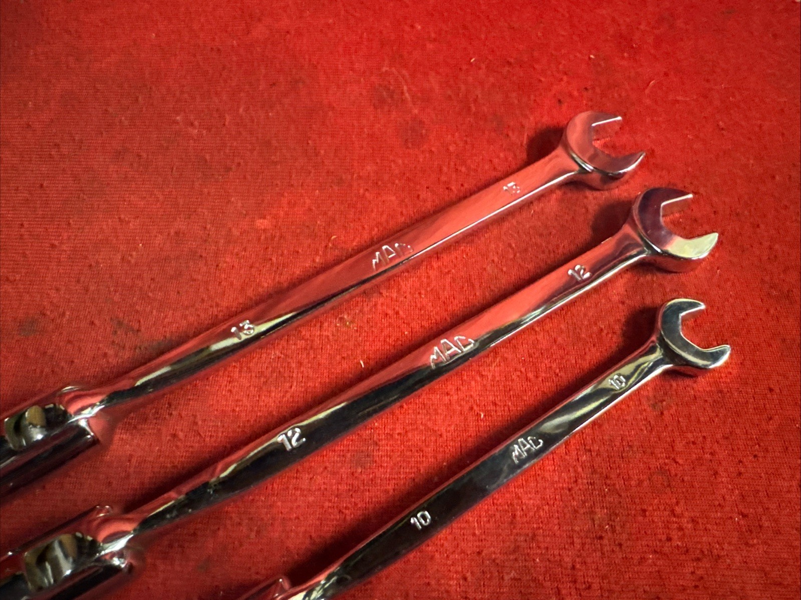 MAC TOOLS 10mm 12mm 13mm Metric Combination Flex-Head Box Wrench Set 6 POINT 3pc