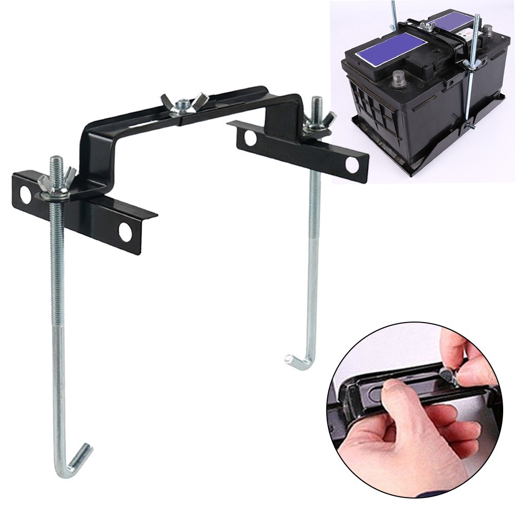 9.1inch Adjustable Car Battery Tie Down Bracket Holder Storage 23cm