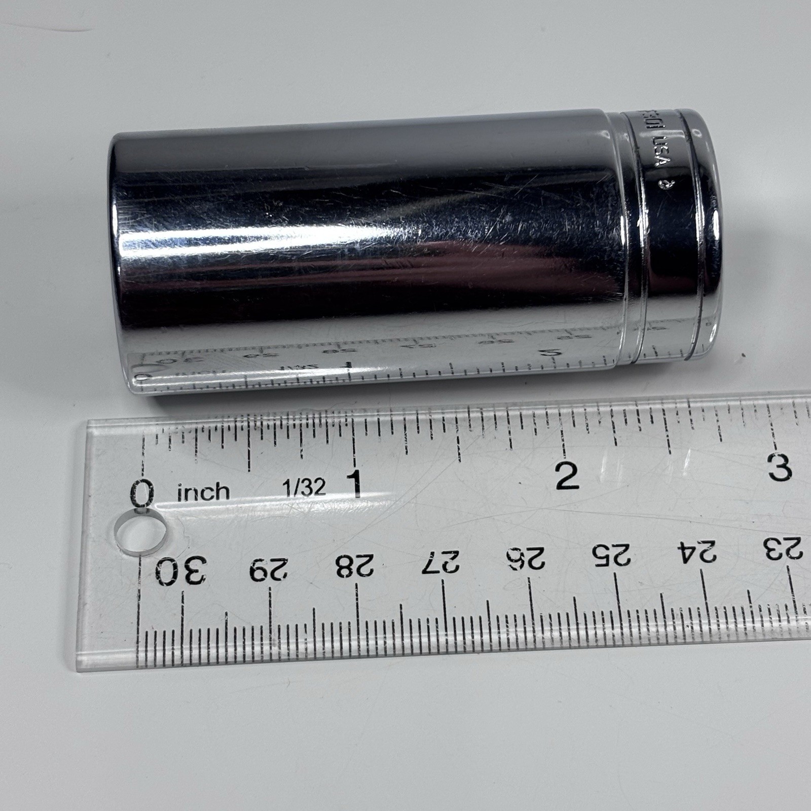 Snap On Tools SF301 3/8 Dr 12Pt SAE 15/16 Flank Dr Deep Chrome Socket USA VGC
