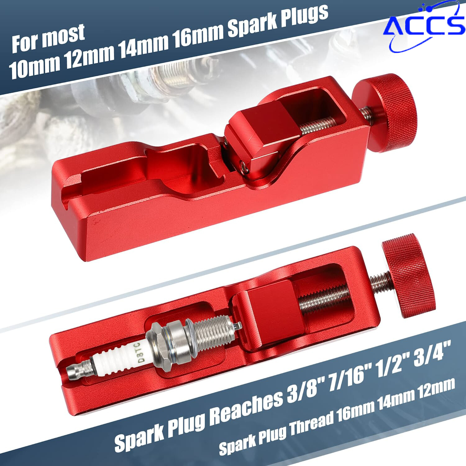 Universal Matte Engine Spark Plug Gap Tool Gapping Gapper 10mm 12mm 14mm 16mm