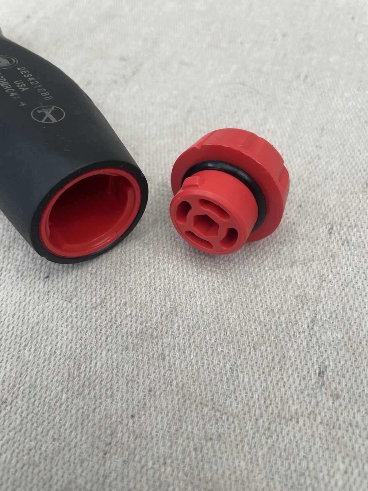 Snap On Ratcheting Screwdriver Red Soft Grip Handle Only SGDMRC4A USA