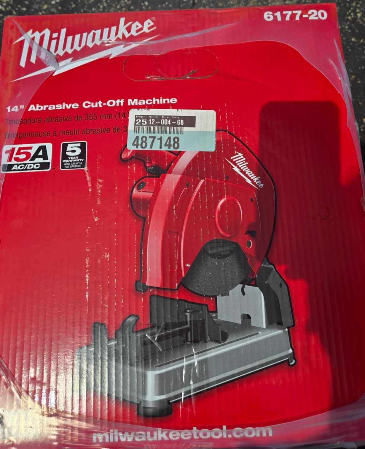 Milwaukee 6177-20 14″ Abrasive Cut-Off Machine NEW