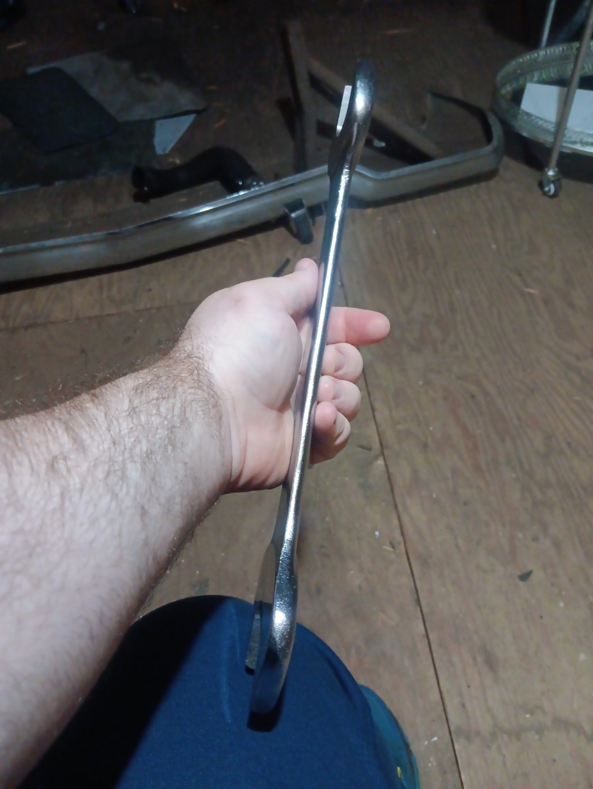 Cromo Irimo Vanadio, Open Wrench, Large, Sae 41 And 1.500, Minor Condition Wear