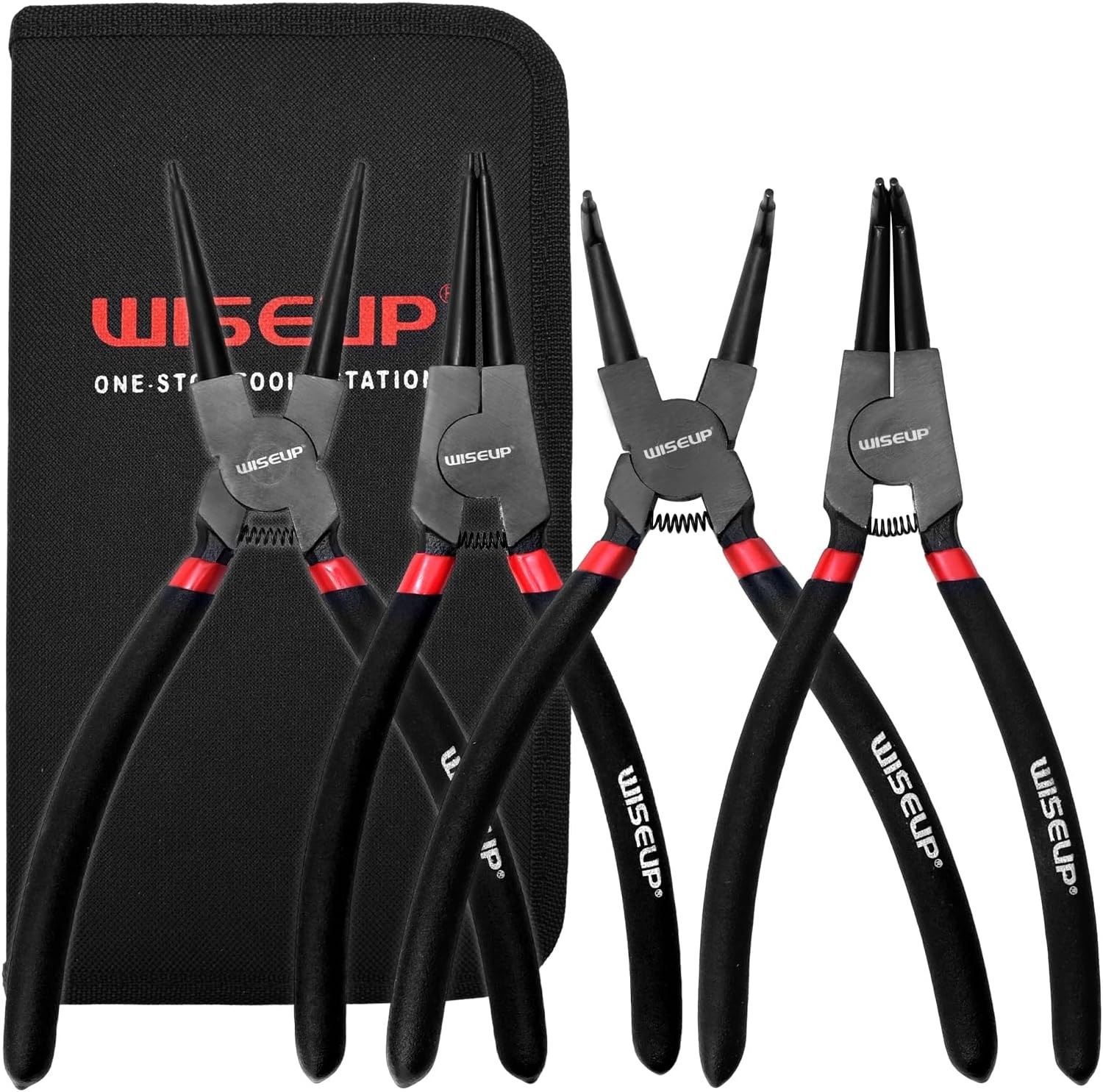 Durable 4PCS Snap Ring Pliers Set – 9 inch Tool Kit for Automotive Repair