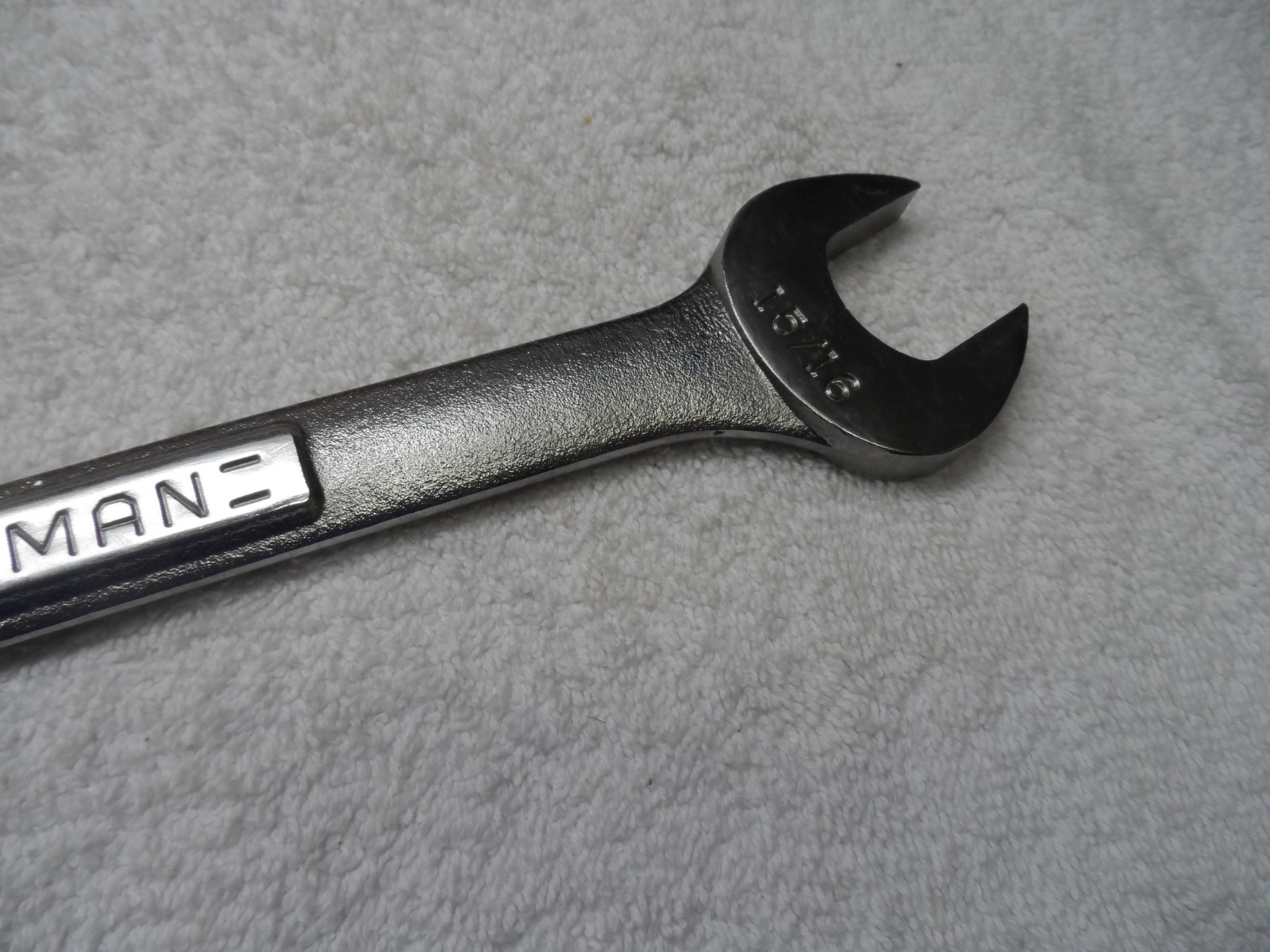 Craftsman SAE Satin Combination Wrench, 6pt, USA NOS, 15/16″ – PN 44392 (pics)