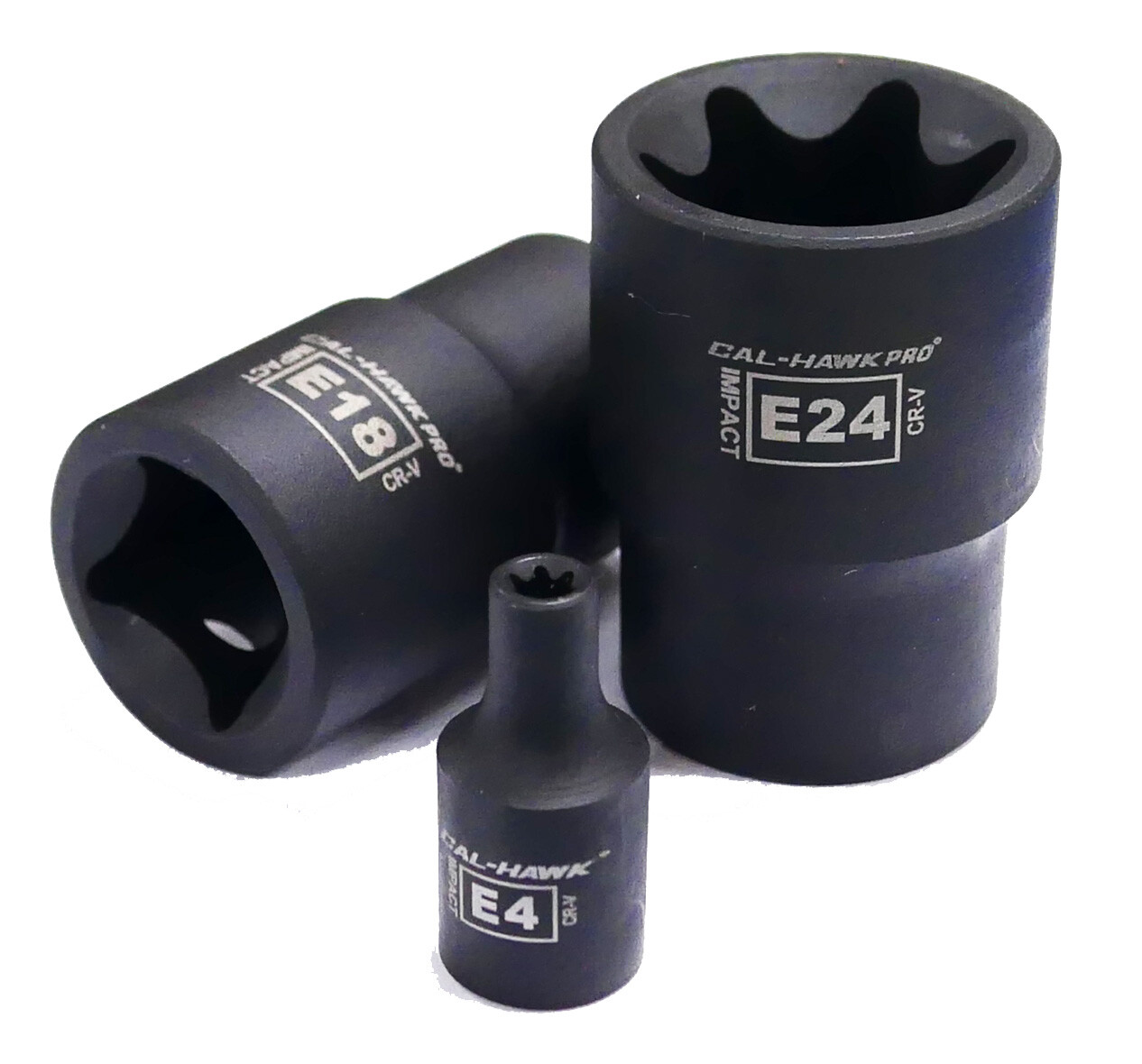 14-Pc Cr-Mo Female Star E-Torx External Bit Socket Set E4-E24 1/2″ 3/8″ 1/4″ Dr.