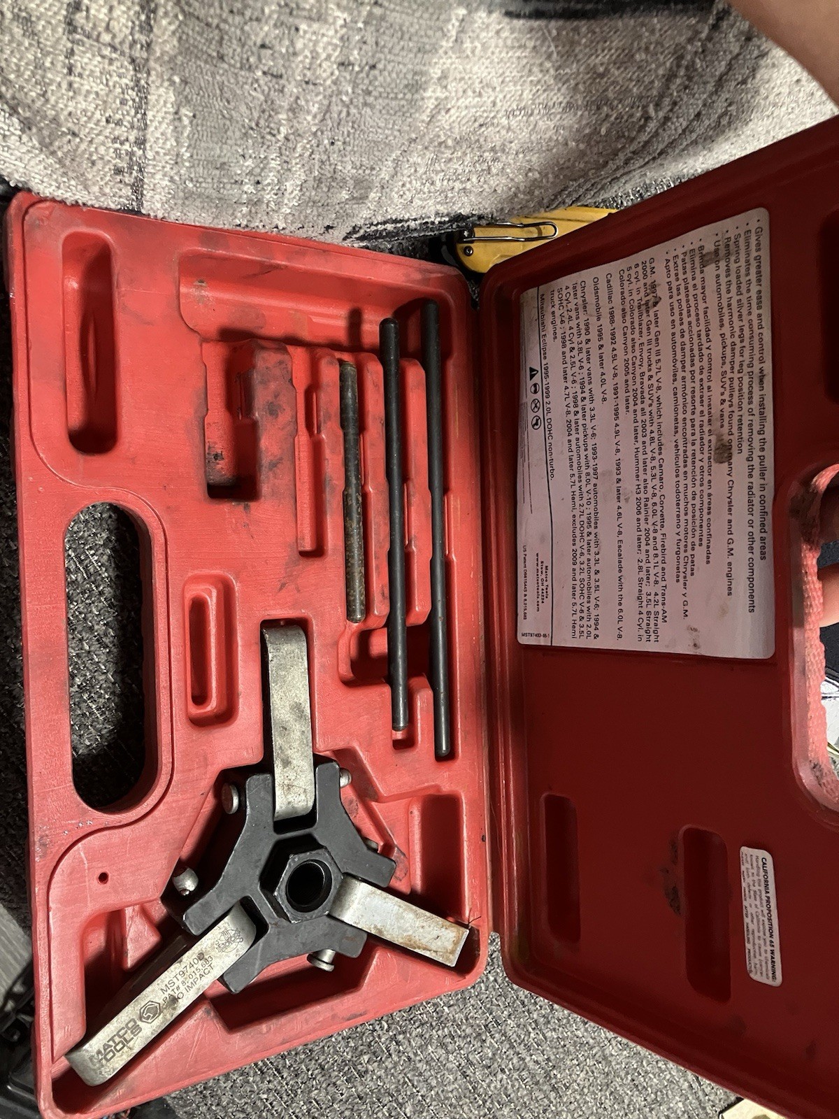 Matco Tools MST9740D Universal GM/Chrysler Harmonic Damper Pully Puller