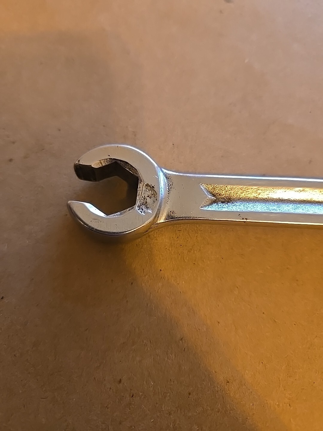 Snap On 1/2″-9/16″ Chrome Flare Nut End Wrench Read Ad RXV-1618-S