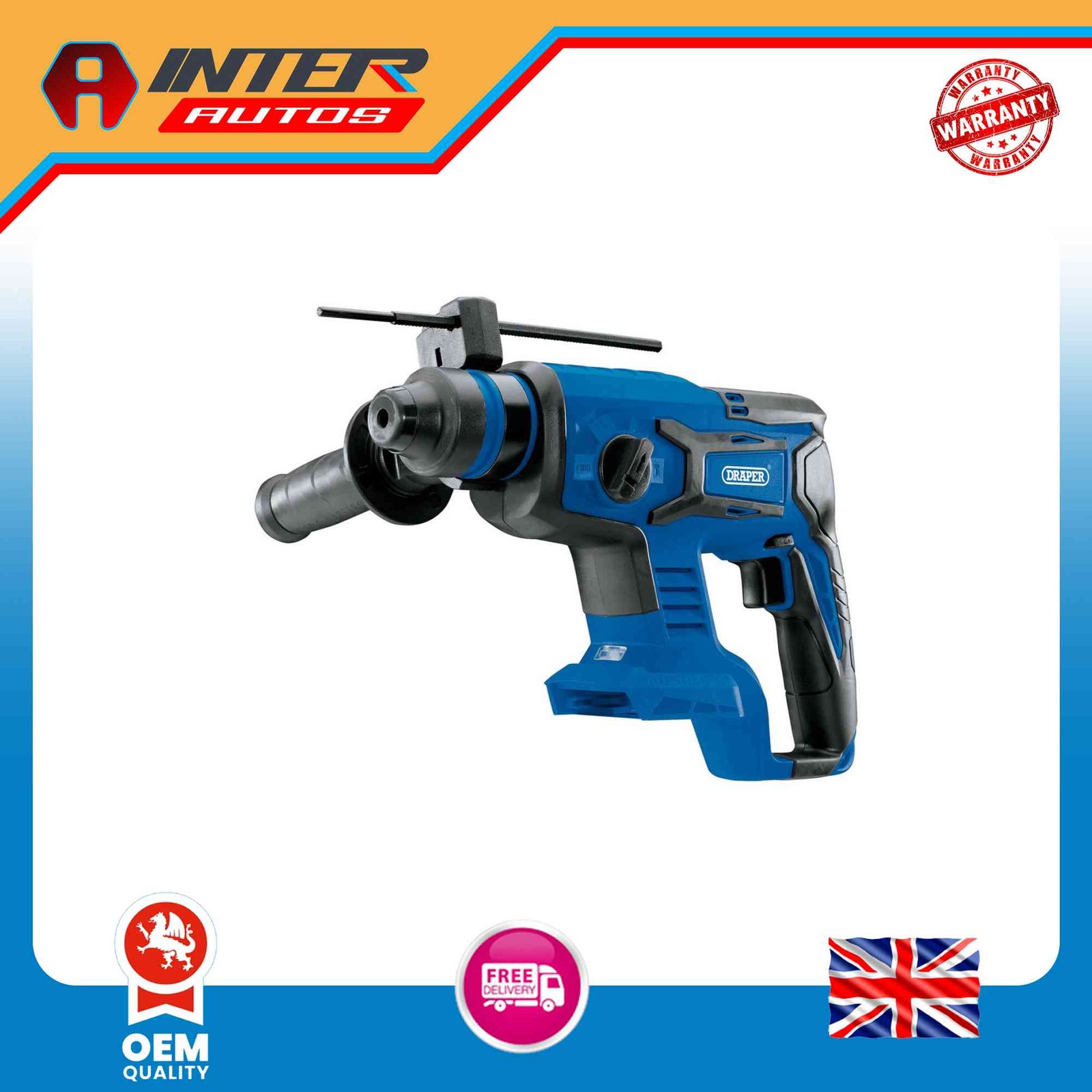 Draper D20 20V Brushless SDS+ Rotary Hammer Drill (Sold Bare) 55517