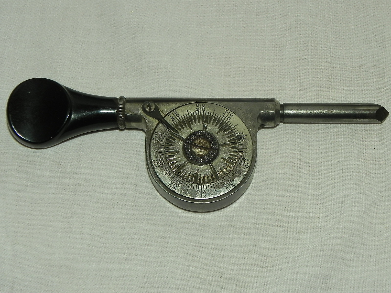 Antique 1896 L. S. Starrett Co. Athol Mass RPM Gauge With Original Case