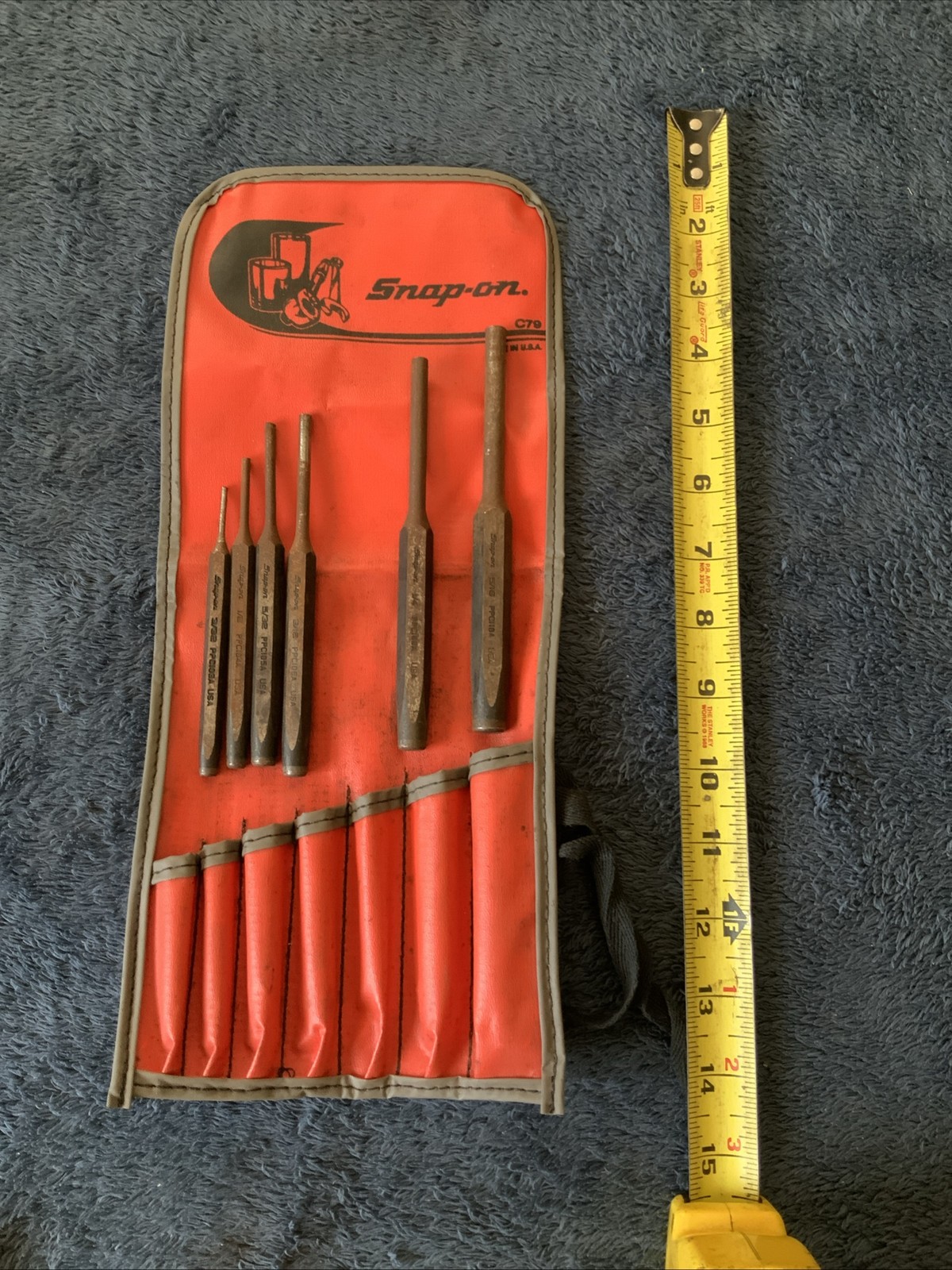 Snap On 6pc Punch Set….missing 1 In Set….surface Rust….