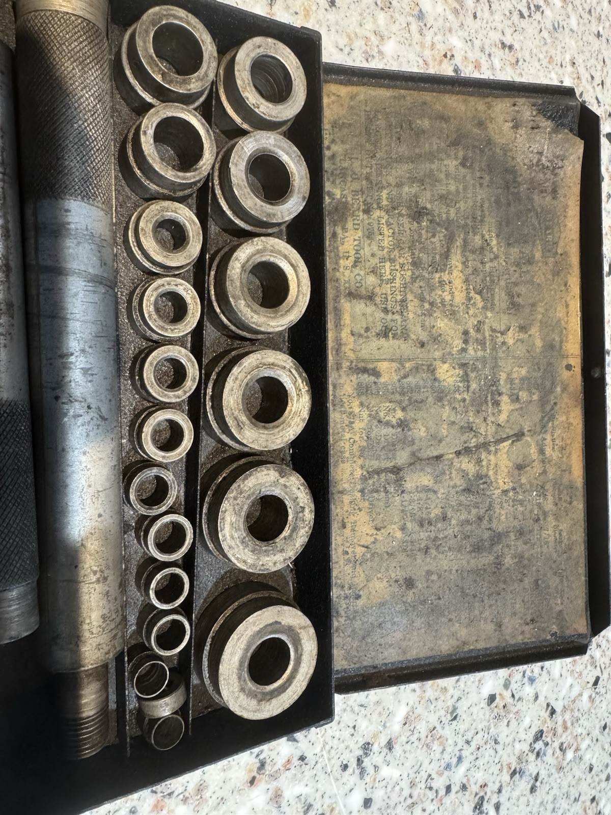 Vintage L.O Beard Tools USA Vintage Standard Bushing Driver Set