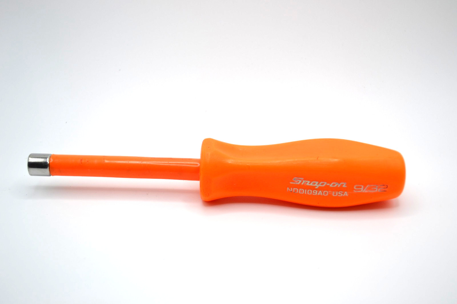 Snap on Tools NDD109AO 6-Point SAE 9/32″ Hard Handle Nut Driver (Orange) USA S-5