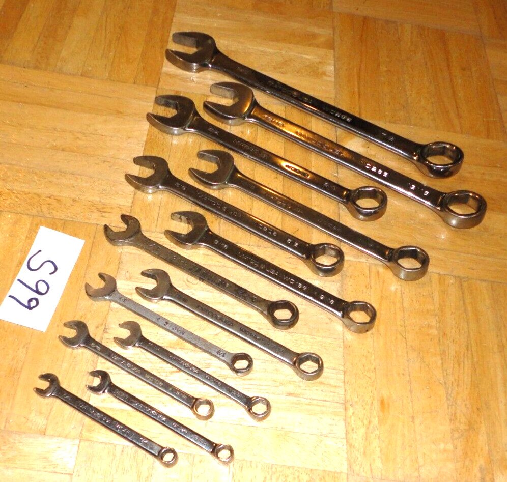 MATCO TOOLS 13 PIECE SAE. SHORT COMBINATION 6 POINT WRENCH SET 1/4 TO 7 /8