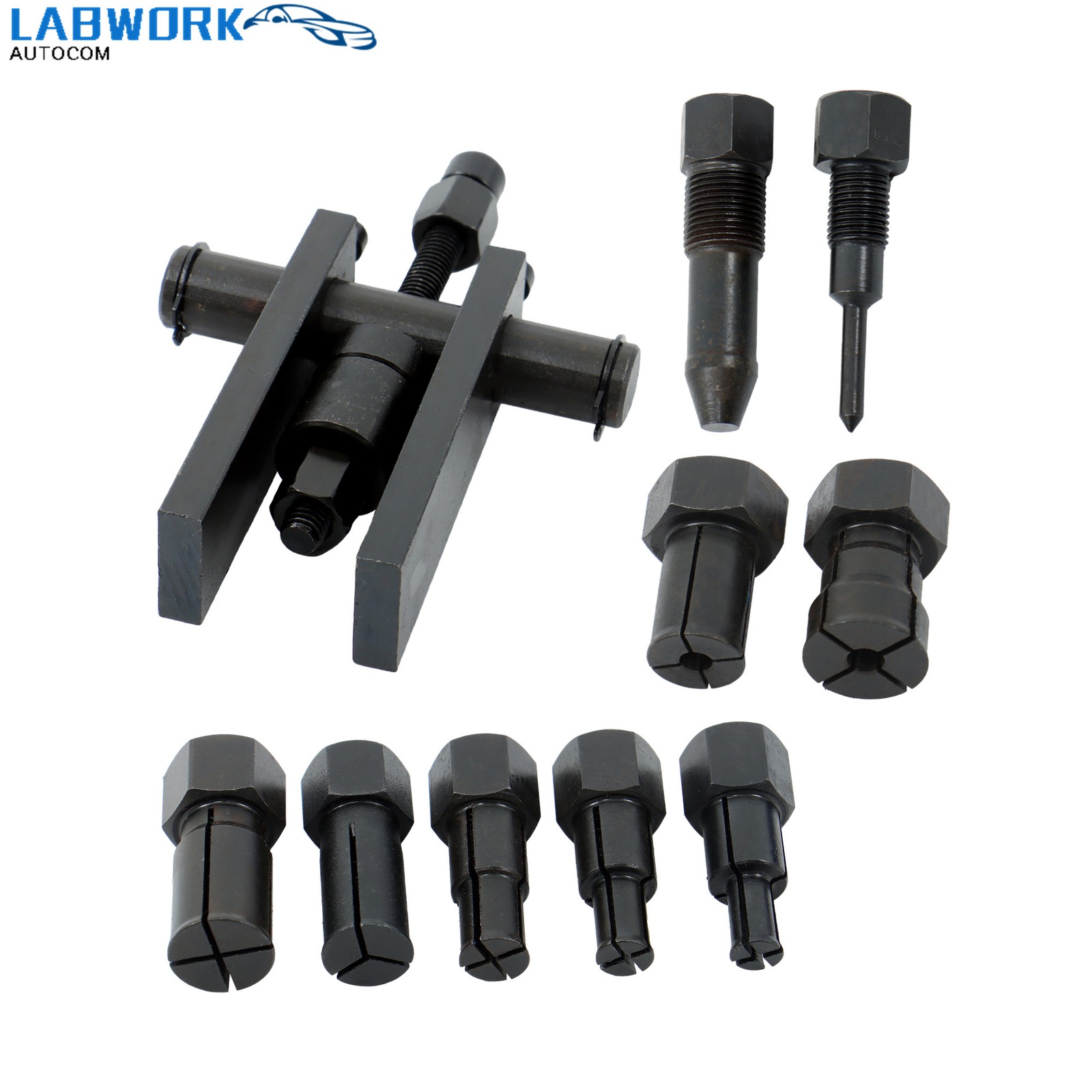 10PC Motorcycle Inner Bearing Removal Tool Extractor Puller Set Internal 8-25MM